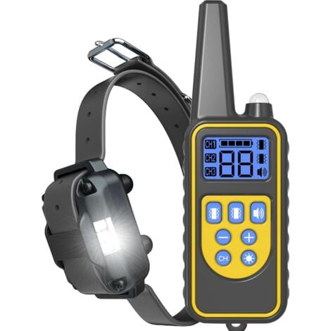Collier Anti Aboiement Chien - Collier de Dressage Chien Rechargeable - Choc Électrique/Vibration/Son/Lumière - Télécommande 800M, éTanche IP67, Adapté Aux Chiens de Petites et Moyennes Tailles