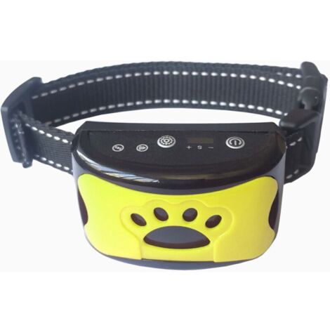 Collier Anti Aboiement Chien, Rechargeable Collier Dressage pour Petit Moyen Grand Chien, Dispositif Anti Aboiement Chien avec Son et Vibration 7 Niveaux de Sensibilité H650