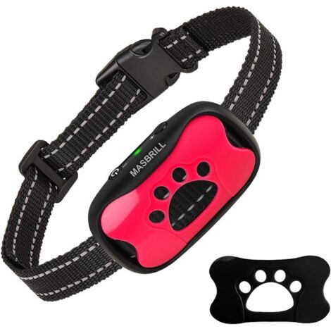 Collier Anti-aboiement Chien Rechargeable, Dispositif Anti Aboiement pour Petit Moyen Grand Chien, Collier Anti-aboiement Dressage Chien avec Vibration et Bip 7 Niveaux de Sensibilité H648