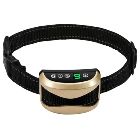 Collier anti - aboiement, collier de chien électrique, collier d'entraînement rechargeable, or