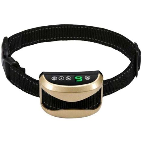 Collier anti - aboiement, collier de chien électrique, collier d'entraînement rechargeable, or