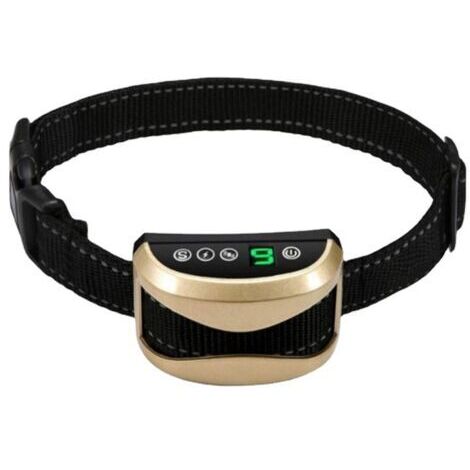 Collier anti - aboiement, collier de chien électrique, collier d'entraînement rechargeable, or