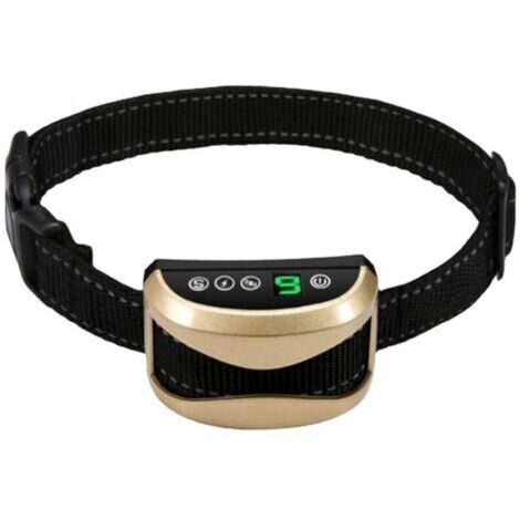 Collier anti - aboiement, collier de chien électrique, collier d'entraînement rechargeable, or