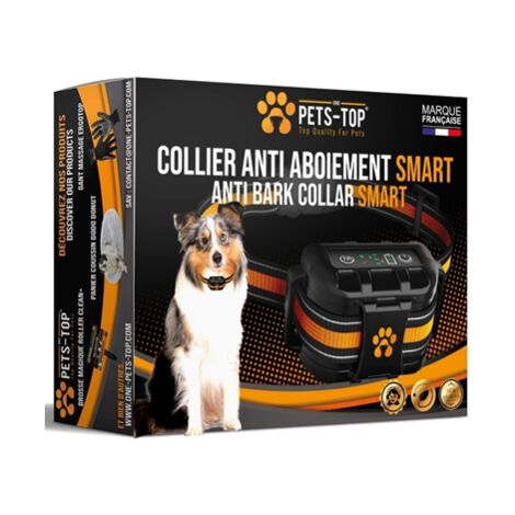 Collier anti aboiement chien 7-55kg – 3 modes : choc électrique, vibration, sensibilité – Automatique, étanche IP67, batterie rechargeable, sangle réglable – One Pets-Top