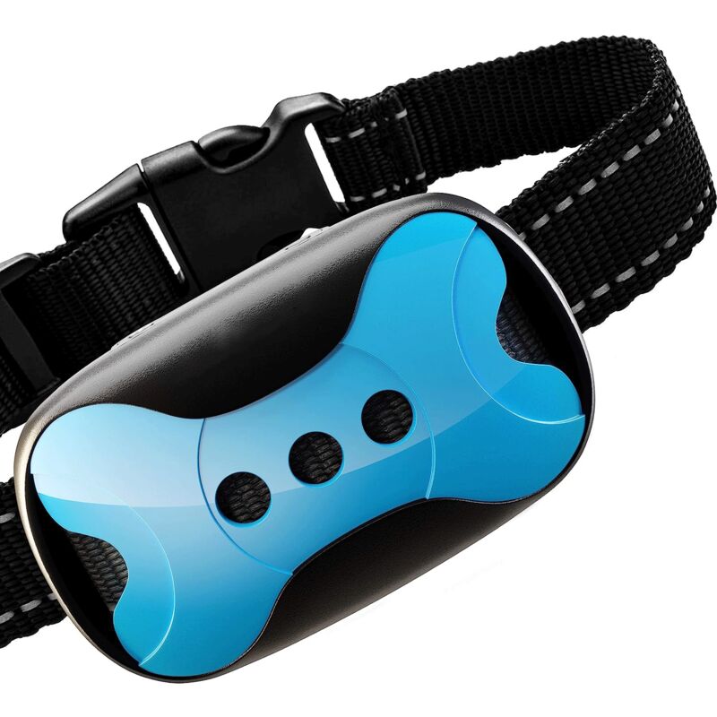 Collier anti-aboiement pour chien - Collier de dressage anti-aboiement - Collier anti-vibration sans choc - Collier anti-aboiement,bleu