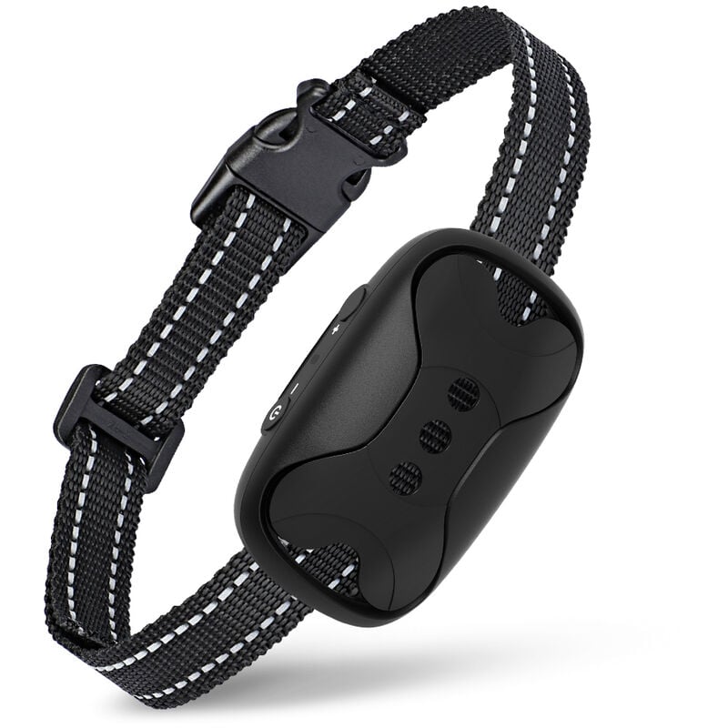 Collier anti-aboiement pour chien - Collier de dressage anti-aboiement - Collier anti-vibration sans choc - Collier anti-aboiement,Noir