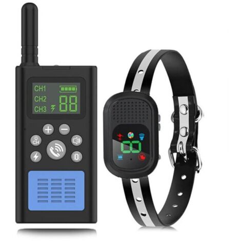 Collier anti-aboiement pour chiens de grande, moyenne et petite taille, collier anti-choc pour chien avec télécommande 1500M (paquet vide), collier anti-aboiement avec fonction bip et vibration