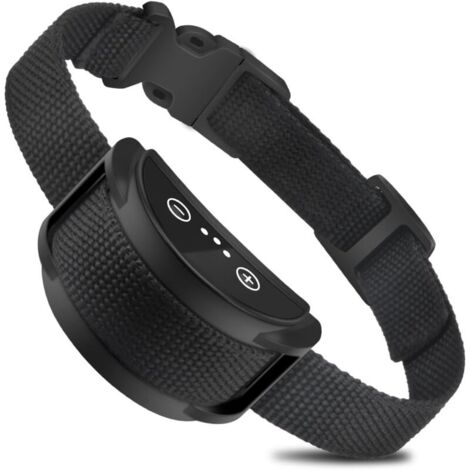 Collier anti-aboiements automatique et intelligent pour chiens de petite et moyenne taille, avec 5 niveaux de sensibilité réglables, rechargeable, avec bip et choc électrique.