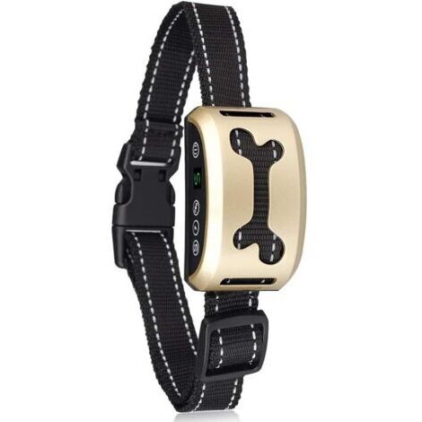 Collier anti-aboiements, collier de dressage rechargeable pour chien avec contrôle des aboiements, bip/vibration/choc de sécurité ou aucun/sensibilité, collier réfléchissant