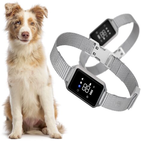 COLLIER ANTI-ABOIEMENTS ÉLECTRIQUE POUR CHIEN AVEC ÉCRAN TACTILE ET FONCTION SILENCIEUSE