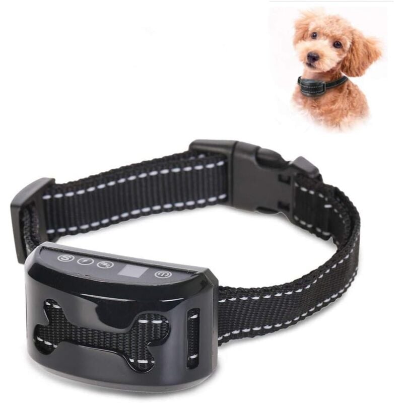 Collier anti-aboiements, entièrement automatique, dressage de chien, capteur, écran lcd, reconnaissance automatique des aboiements, rechargeable,