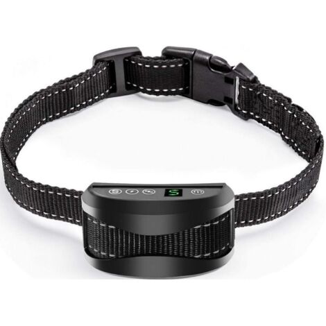 Collier anti-aboiements LS [Version améliorée 2020], collier de dressage pour chien, rechargeable, résistant à la pluie, réfléchissant, 7 niveaux de sensibilité, bip/vibration, convient aux chiens de 