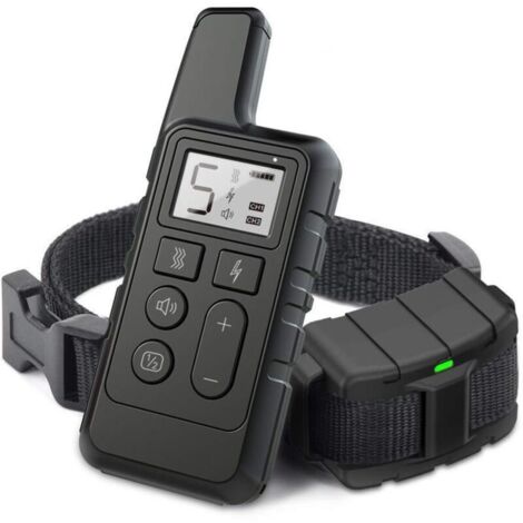 Collier anti-aboiements pour chien avec avertisseur sonore, vibration et ultrasons, réglable pour toutes les races de chiens, portable, portée efficace 500 m (noir)