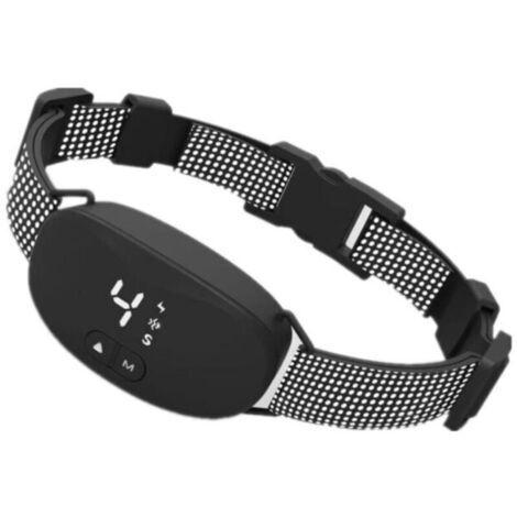 -Collier anti-aboiements pour chiens, collier automatique avec 7 niveaux de sensibilité, niveau de vibration 0-8, mode choc et son, IP67 étanche et rechargeable noir