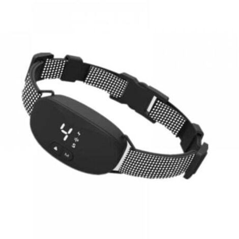 Collier anti-aboiements pour chiens, collier automatique avec 7 niveaux de sensibilité, niveau de vibration 0-8, mode choc et son, IP67 étanche et rechargeable noir