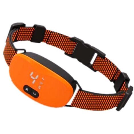 Collier Anti-Aboiements pour Chiens, Collier Automatique avec 7 Niveaux de Sensibilité, Niveau de Vibration 0-8, Mode Choc et Son, IP67 Étanche et Rechargeable Orange