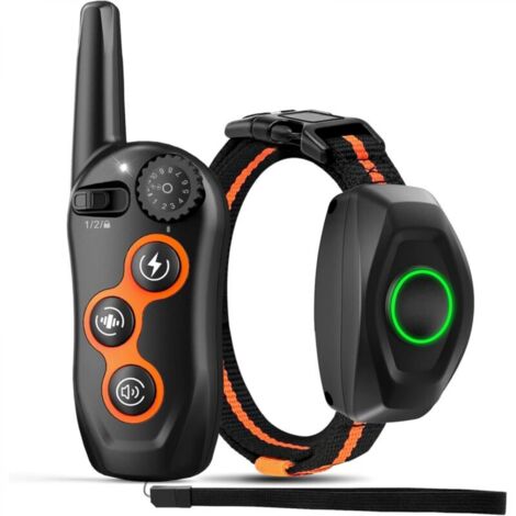 Collier anti-aboiements rechargeable pour chien, portée de la télécommande : 400 m, 3 modes de dressage : bip, choc, vibration, étanche