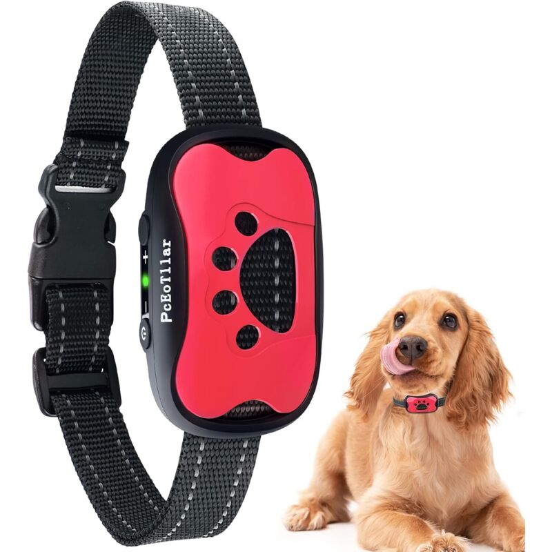 Ymyny - Collier anti-aboiements rechargeable pour chiens, petit moyen à grand collier de dressage pour chien avec 2 modes de vibration et de son 7