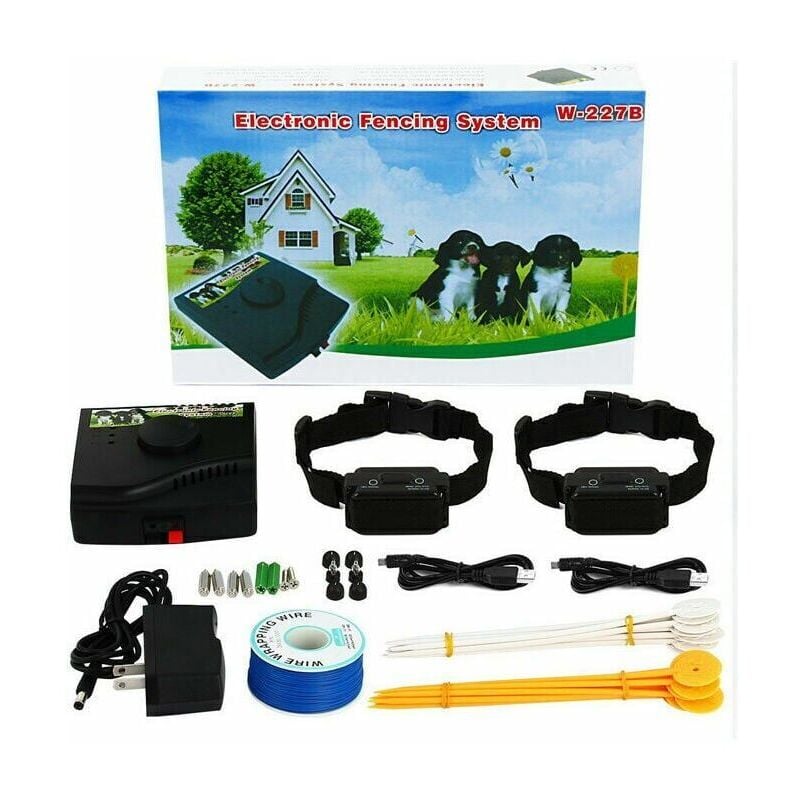 Ikodm - Collier anti-fugue pour clôture électrique pour chien avec colliers