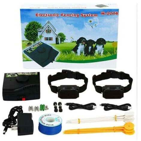 Collier anti-fugue pour clôture électrique pour chien avec colliers