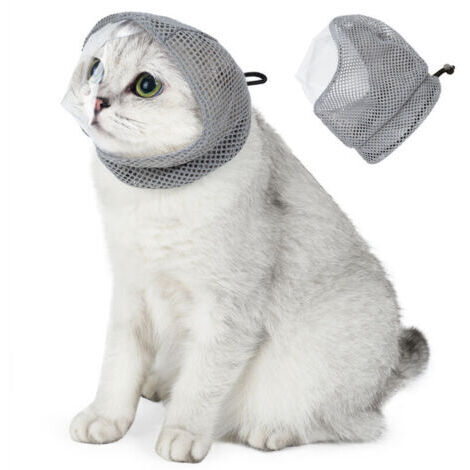 Collier Anti-Léchage pour Chat – Transparent & Respirant – TPU Flexible – Taille Adjustable