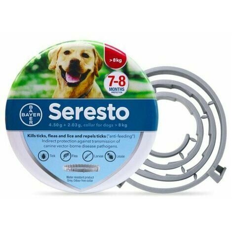 Collier anti-puces et anti-tiques au design européen pour grands chiens à partir de 8 kg