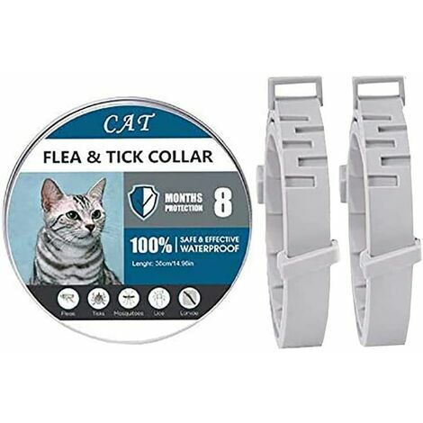 Collier Anti Puces pour Chien, Collier Anti-Puces Et Anti-Tiques Ajustable Et ImperméAble, 8 Mois Protection en SéCurité IngréDients Control pour Petit Moyen Grand Chien(62/2pcs)