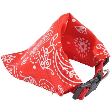 Collier bandana reglable pour chien rouge