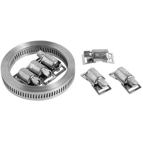 Collier bande ajourée sans fin acier W2B 14mm 6 têtes - 3m - Serflex