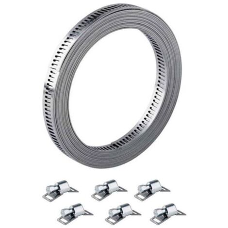 Collier bande ajourée sans fin inox W4 13mm 6 têtes - 3m - Serflex