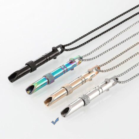 Collier Breathlace pour arrêter de fumer, Collier anti-anxiété Breathlace - Cadeau de Noël - 1 pièce - Argent