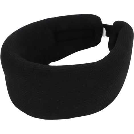 Collier cervical réglable en mousse souple pour douleurs cervicales et soutien vertébral - Noir