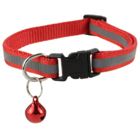 Collier Chat Anti Étranglement Réglable Réfléchissant avec， Pendentif Porte-Adresse Anti-Perdue Clochette et Boucle de Sécurité, Fourniture d'animaux Domestique Multicolore Mignon, Ensoleillé