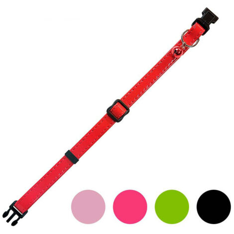 Collier Chat Cuir Mac Cuir Verni Couleurs Assorties Nayeco