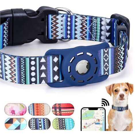 collier Chat -m-bleu Impression Numrique Collier Pour Chat Airtag Support Airtag Boucle De Scurit,collier Chat Personnalis