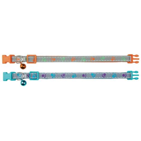 Collier chat reflechissant nylon - Couleur selon disponibilite