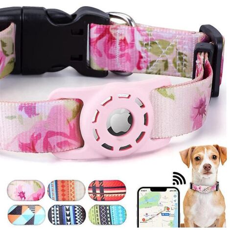 collier Chat -s-rose Impression Numrique Collier Pour Chat Airtag Support Airtag Boucle De Scurit,collier Chat Personnalis