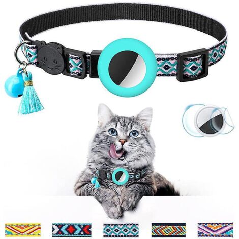 collier Chat (s, Vert),collier Pour Chat Avec Cloche Collier Chat Airtag Support Airtag Tanche Boucle De Scurit,collier Chat Anti Tranglement,coll
