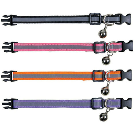 Collier Chaton, réfléchissant, nylon - -couleur aléatoire, Ensoleillé