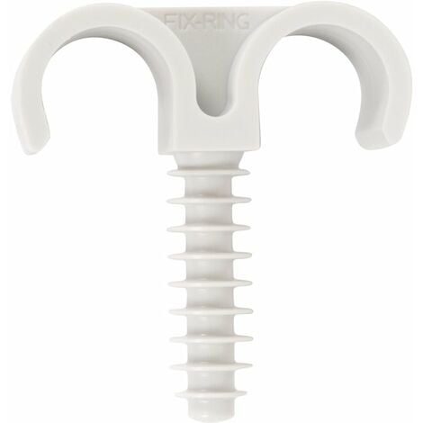 Collier cheville plastique blanc double - Vendu par 100 - Fix-Ring - ING Fixation