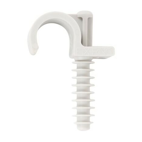 Collier cheville plastique blanc simple - Vendu par 100 - Fix-Ring - ING Fixation