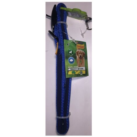 Collier chien Bleu Extra-Soft - Taille M-L 35-55cm - QR code - Friskies Purina