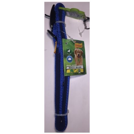 Collier chien Bleu Extra-Soft - Taille ML 35-55cm - QR-Code - Friskies Purina