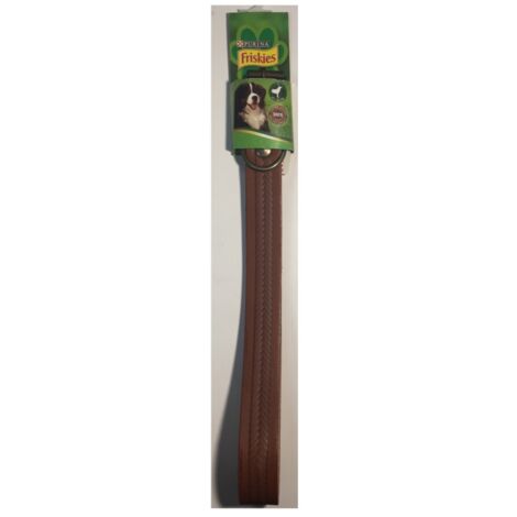 Collier Chien en Cuir Marron - Taille L 45-60cm - QR-Code - Friskies Purina