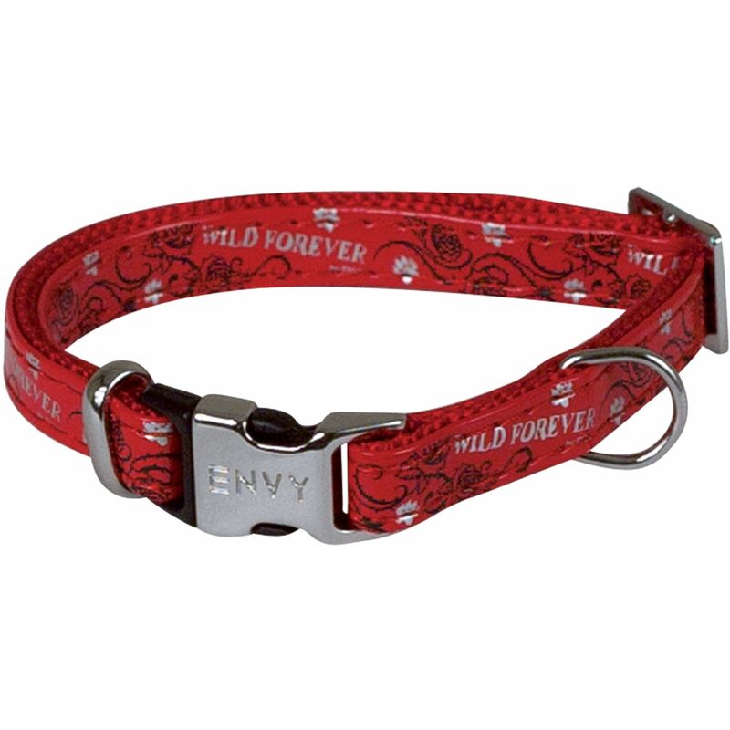Collier chien réglable Envy Forever rouge Taille : T2