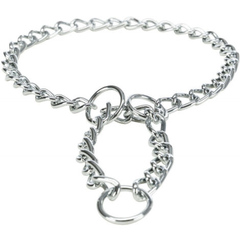 Collier d'arrêt XL. 65 cm/4 mm chaîne, simple rang. pour chien - Trixie