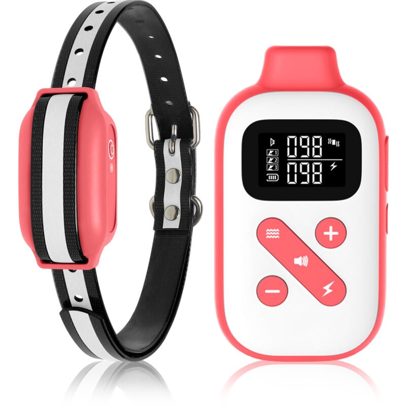 Lauwexe - Collier de Choc de Dressage pour Chien avec Telecommande 1000 m Etanches Rechargeables avec 3 Modes de Dressage, verrouillage de securite