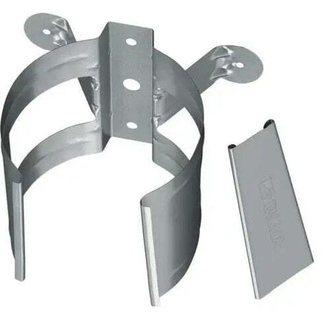Collier de descente acier Ø90 mm – Gris RAL 7011