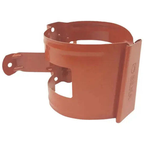 Collier de descente acier Ø90 mm – Rouge brique RAL 8004