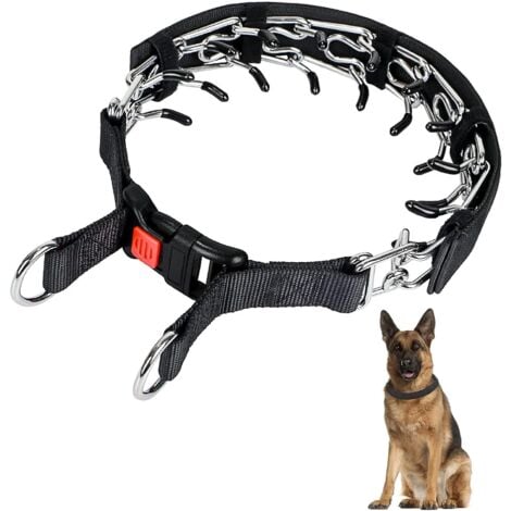 Collier de Dressage à Griffes pour Chien, Collier étrangleur pour Chiens avec Boucle à Pression, Collier de Chien sans Traction pour Chiens de Race Moyenne et Grande (2.5mm×35cm)